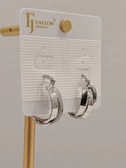 Серьги Fallon «Тройные кольца» Silver