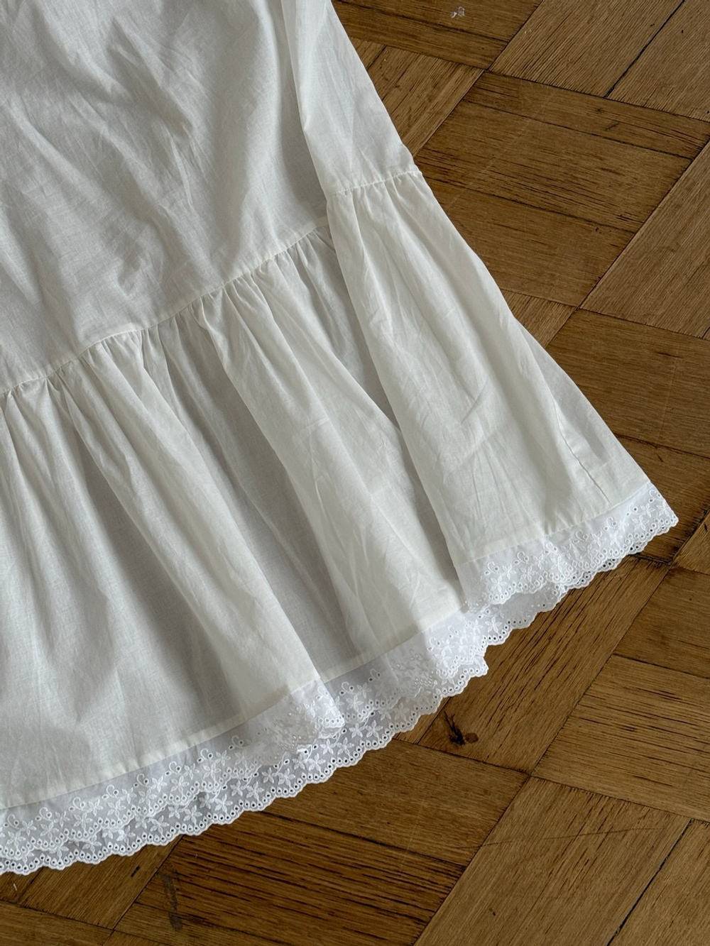 Подъюбник c рюшей, Айвори