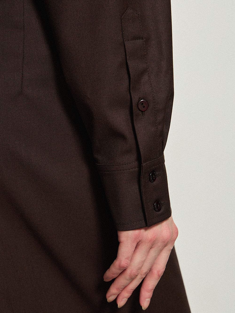 Рубашка Хельсинки коричневая смесовая шерсть