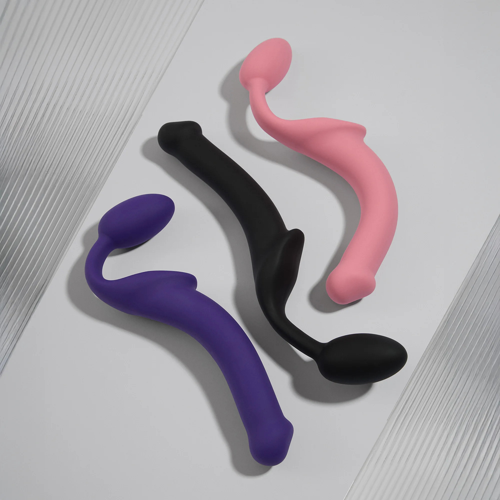 Гибкий страпон Strap-on-me Semi-Realiste BENDABLE ROSE, M