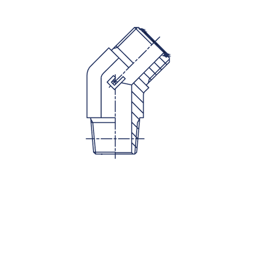 Штуцер FC45 D12 ORFS 13/16 - NPTF 1/2