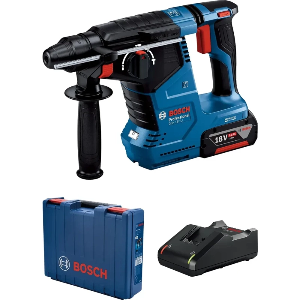 Bosch GBH 187-LI перфоратор аккумуляторный (1 x 5 Ач, ЗУ) 0611923022