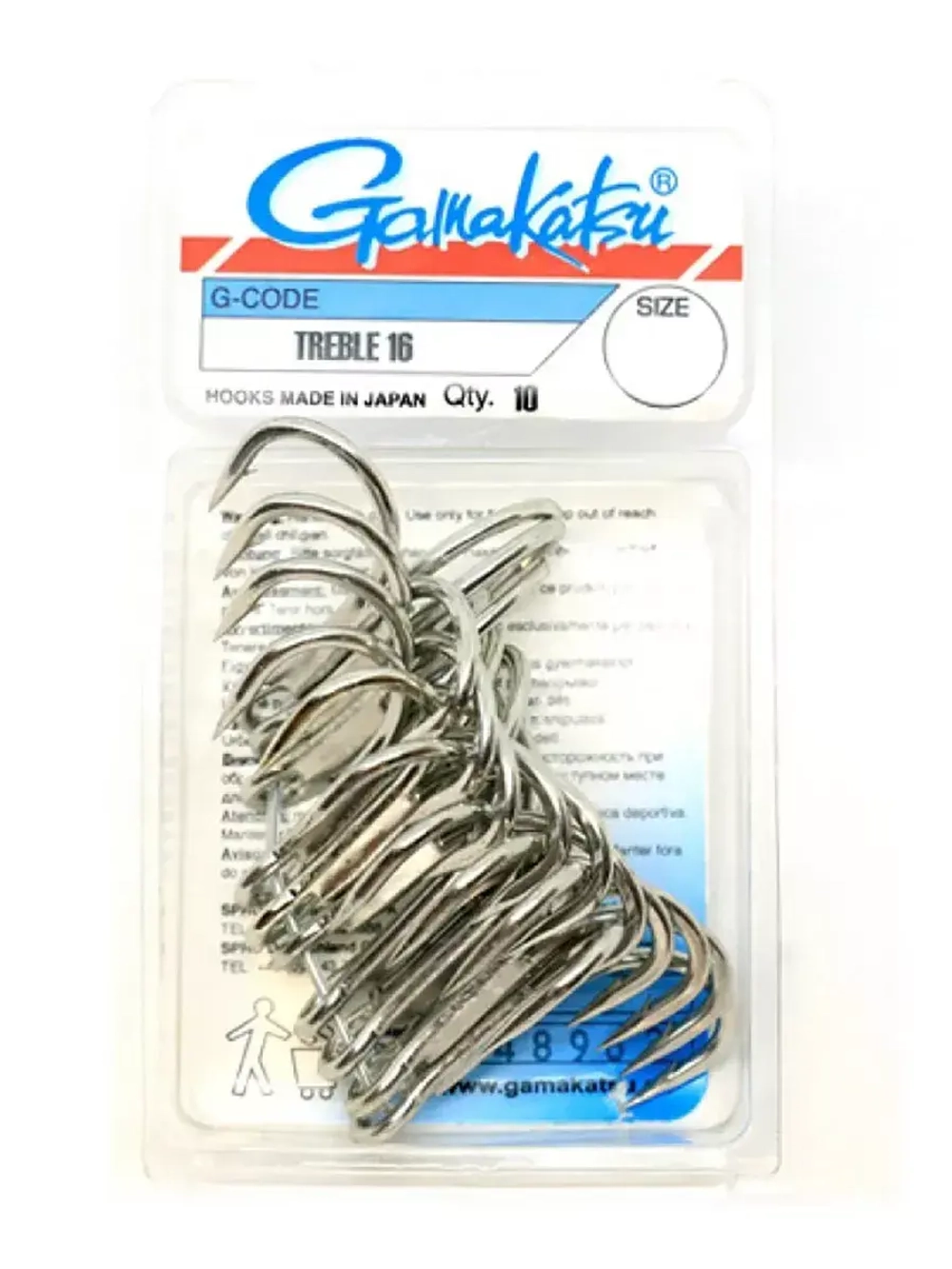 Крючок тройник рыболовный Gamakatsu TREBLE 16