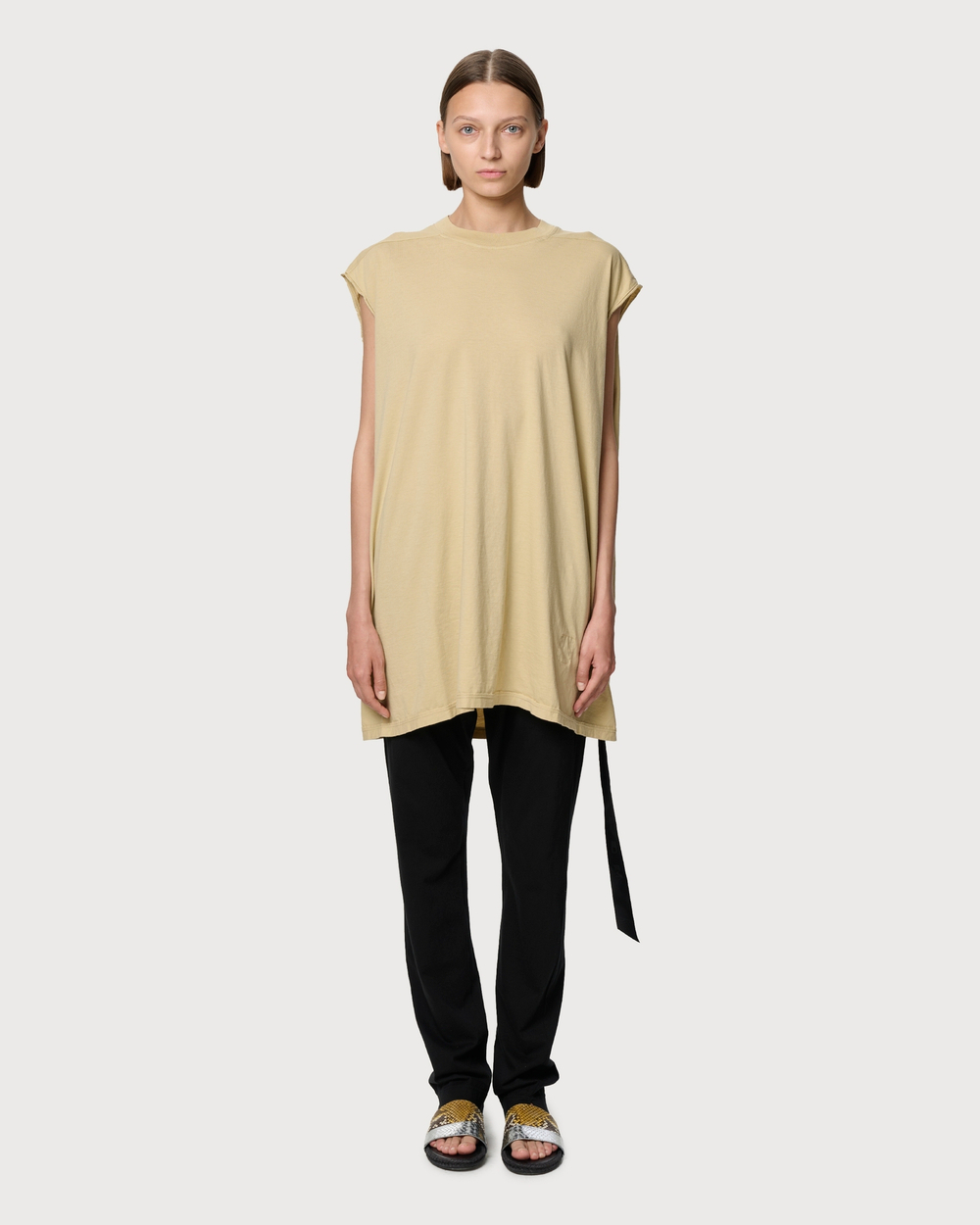 RICK OWENS DRKSHDW ТОП БЕЖЕВЫЙ ЖЕНСКИЙ HOLLYWOOD TARP