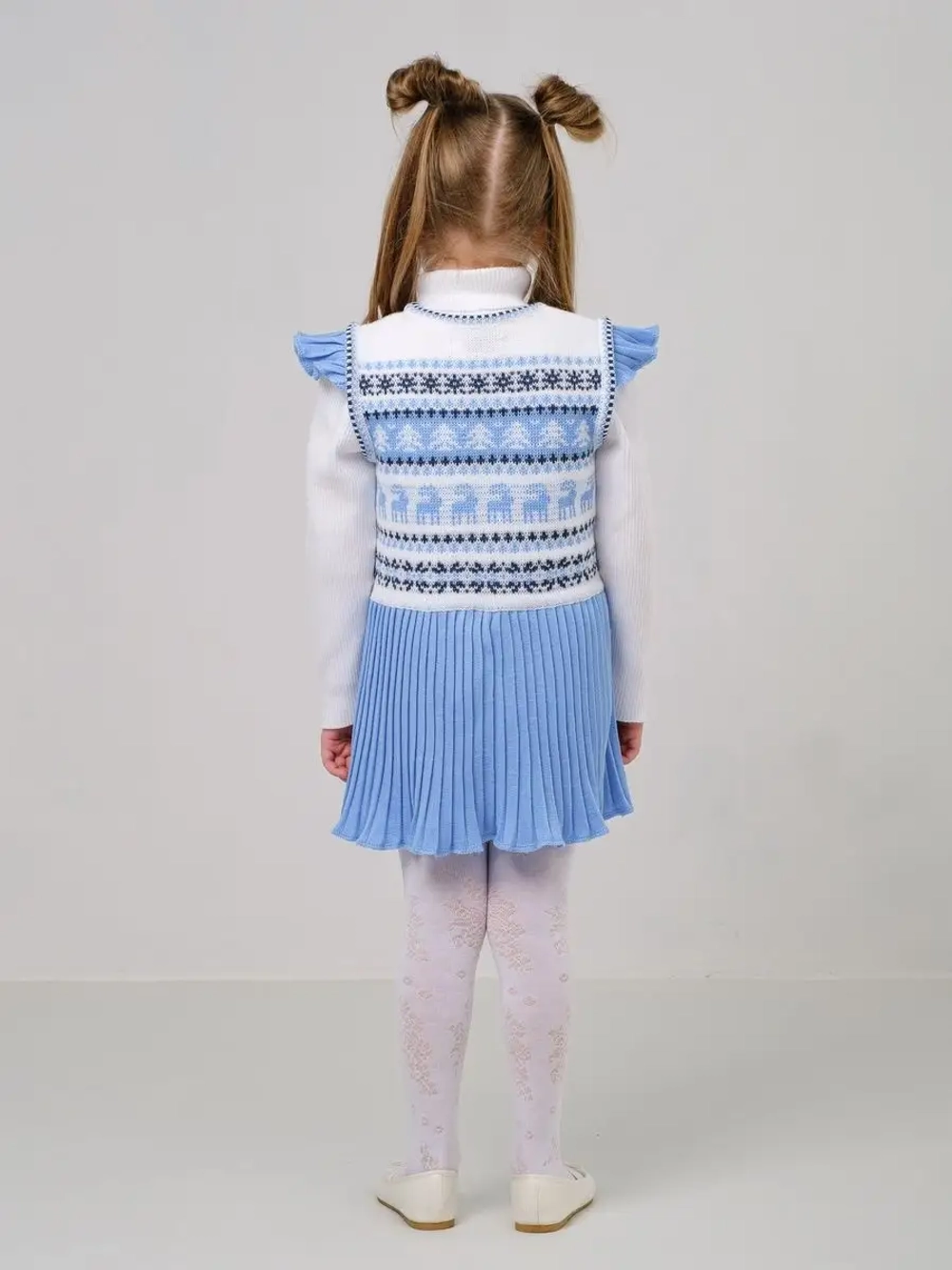 Сарафан вязаный с плиссе