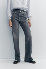 Джинсы с высокой посадкой trf wide leg