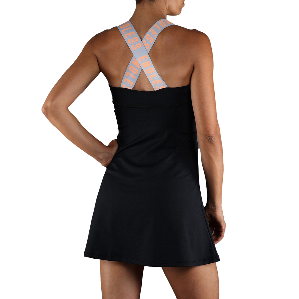 Женская теннисное платье Endless Iconic Dress Women - Black, Apricot