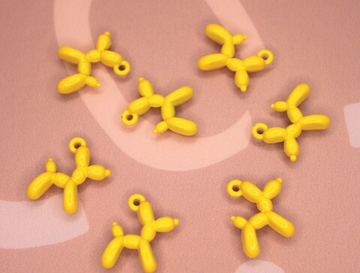 Подвеска пудель желтый 18х19 мм