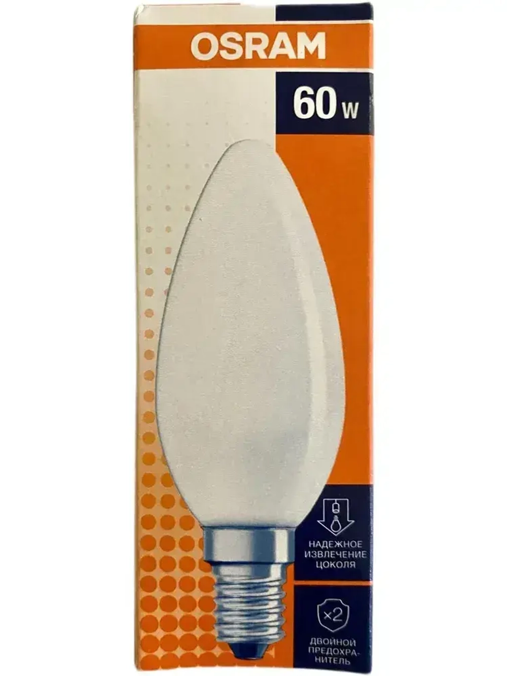 Osram Лампочка E14 свечка FR classic 60w 230v 660lm (5 штуки в упаковке)