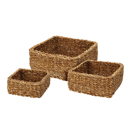 Корзина квадратная плетеная 22*22*10 см