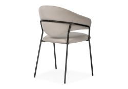 Стул на металлокаркасе Рансол дымчатый / черный глянец