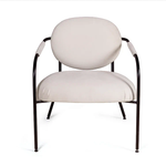 Лаунж кресло EGO, велюр белый