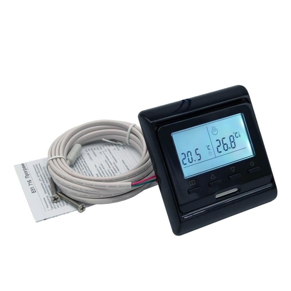 Терморегулятор Menred E51 электронный (черный)