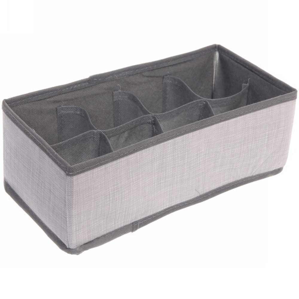 Кофр - органайзер для хранения вещей «ЭФОЛТ», цвет пыльно - серый, 8 отделений, 29*14*10см