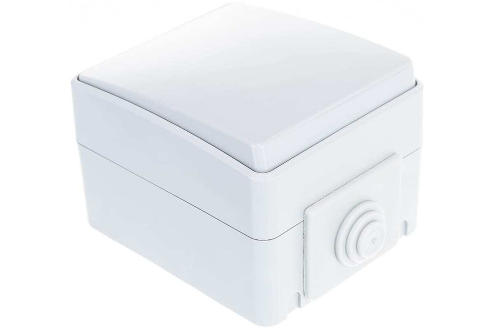 Выключатель 1-клавишный IP65, 10АХ-250В, серый Эксперт ЭРА