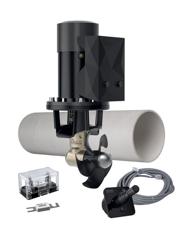 Подруливающее устройство Quick, D185mm, 55KGF, 12 В, (TCD2042 - TCDEX12 - TNL 1000mm)