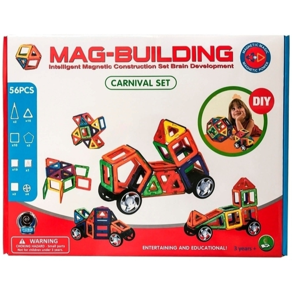 Магнитный конструктор Mag-building 56 предметов