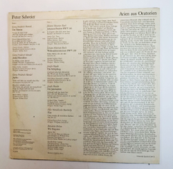 Винтажная виниловая пластинка LP Peter Schreier Arien Aus Oratorien (GDR 1980)