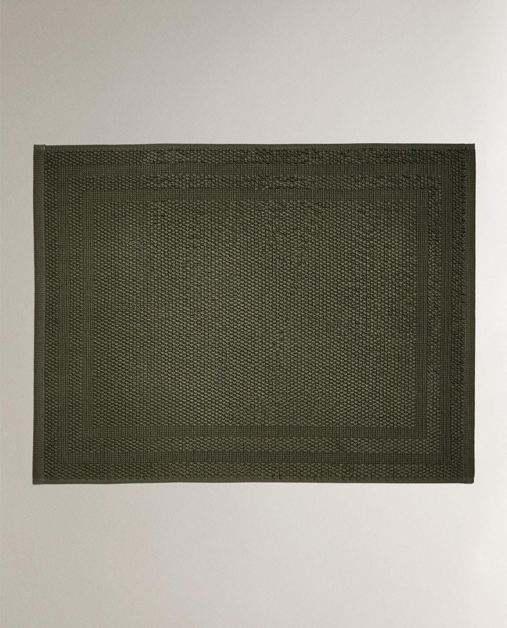 Zara Home - Нескользящий коврик для ванной из хлопка, зеленый, 50x70 см