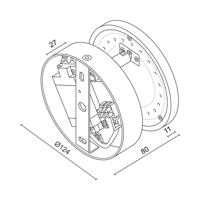 Настенный светодиодный светильник Ledron UFO G2 Grey