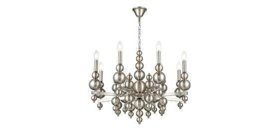 Подвесная люстра 8*E14 8107/8 никель Moderni Nana Lumion