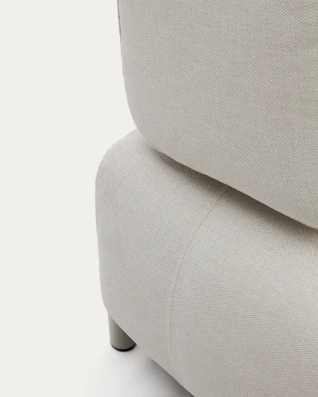 Модуль трехместного дивана Compo, бежевая синель, серый металл