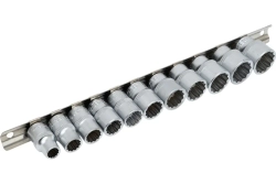 Набор торцевых головок RF-3111-9: 3/8"DR 12-гранных на планке 11пр. ROCKFORCE