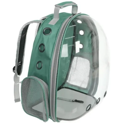 Рюкзак - переноска для животных «ЛЮБИМЫЙ БРО», цвет зеленый, 27*33*43см/до 7кг (Пакет и Лейбл)