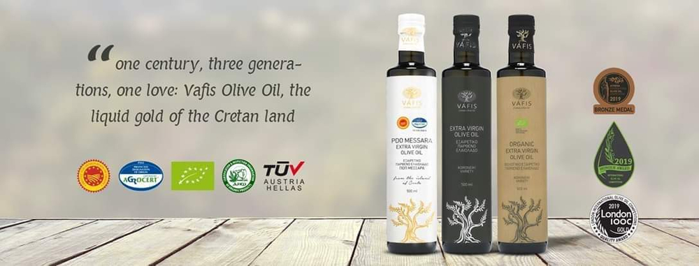 Оливковое масло нерафинированное VAFIS 0.2 Extra Virgin от NIKITAKIS в стекл. бут. 500 мл, Греция