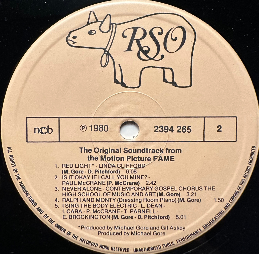 Fame - Original Soundtrack From The Motion Picture (Скандинавия 1980г.)