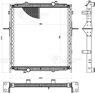 LRc 3081 -  Радиатор охлаждения для а/м DongFeng DFH4180 GX с дв. Cummins Z14EVIE520 E6