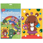 Картина по номерам 20*28,5см "Весёлые картинки. Мишкина радость" (Lori)