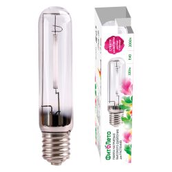 HSL-T48-100-2000K-E40-CL PLANT Лампа натриевая высокого давления для растений. Форма T. прозрачная. Теплый белый свет 2000К + спектр для фотосинтеза. Картон. ТМ ФитоЛето