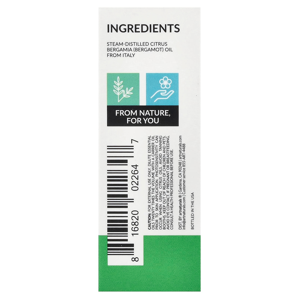 artnaturals, Масло бергамота, 15 мл (0,50 жидк. унции)