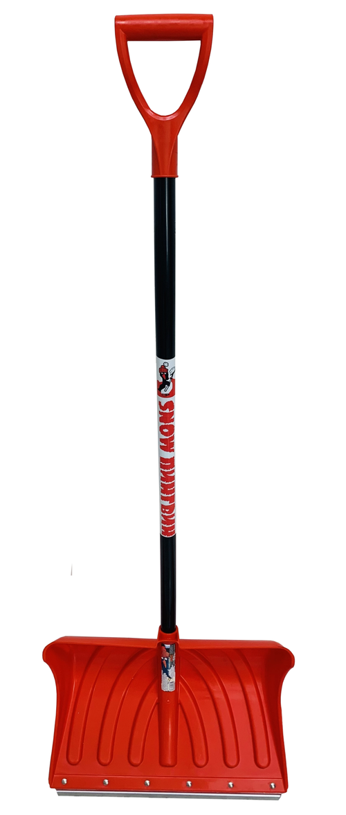 ЛОПАТА СНЕГОУБОРОЧНАЯ КРАСНАЯ ШИРОКИЙ КОВШ С ЧЕРЕНКОМ