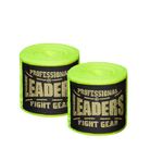 Бинты боксерские LEADERS Semi elastic  ( 50% хлопок/50% эластик, салатовый)