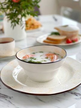 Салатник Latte 750 мл, 15,5 см, ручная работа, фарфор