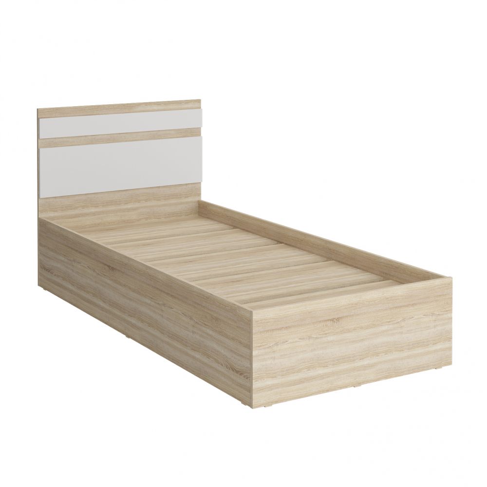 Кровать 900 Салоу (дуб сонома/перламутр), МФ 1+1