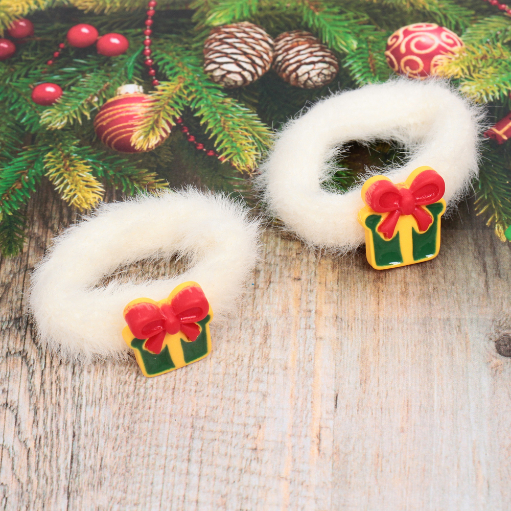 Резинки для волос детские 2шт «КАРОЛИНА - Подарок», цвет как на фото, 4.5*5см