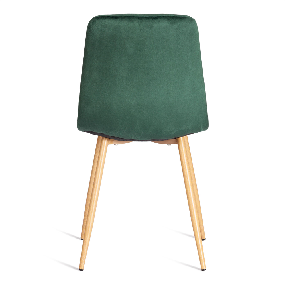 Стул CHILLY (mod. 7094-1) вельвет/металл, 44,5х52,5х86 см, dark green (темно-зеленый) HLR57 / натуральный