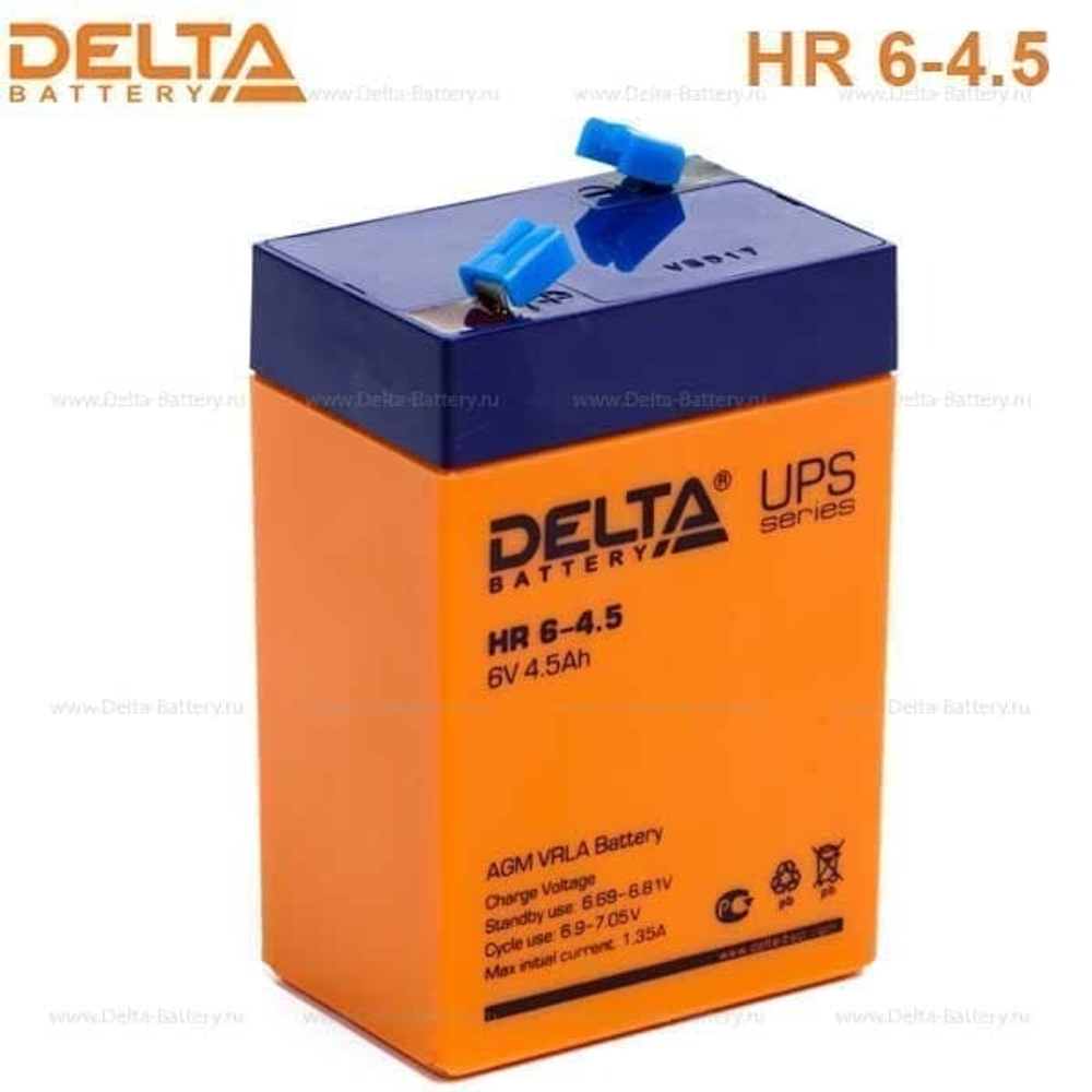 Аккумуляторная батарея Delta HR 6-4.5 (6V / 4.5Ah)