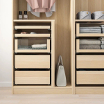 Ящик с фронтальной панелью - IKEA KOMPLEMENT, 100x58 см, под беленый дуб КОМПЛИМЕНТ ИКЕА