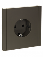 FORTE&PIANO Розетка 1-местная с заземлением с защитными шторками винтовое крепление 16А FP315 серый IEK