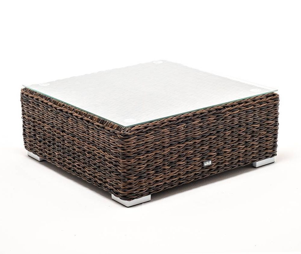 "Лунго" журнальный столик плетеный (гиацинт), цвет коричневый
