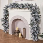 Хвойная гирлянда заснеженная "Glace" литая+пвх