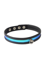 Ошейник Sitabella хамелеон черный кожа