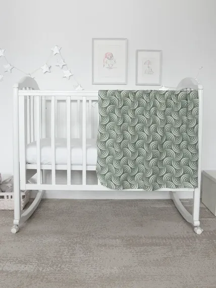 Плед для новорожденных Baby Nice Ракушки 100х140 болотный