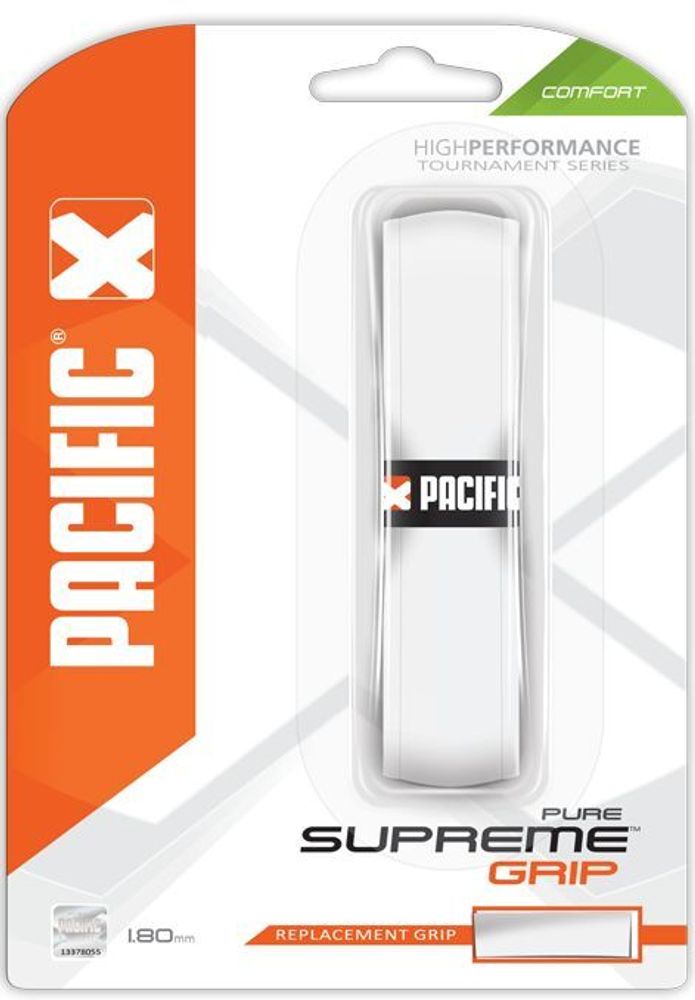 Теннисные намотки базовые Pacific Supreme Grip Pure white 1P