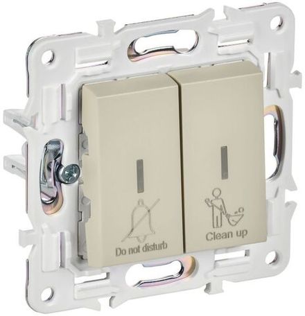 Выключатель 2-кл. SKANDY 10А SK-V16B для отелей с индикацией беж. IEK SK-V20-2-10-K10