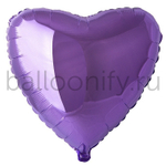 Фольгированная фигура, сердце, 18"/46СМ Металлик Lilac